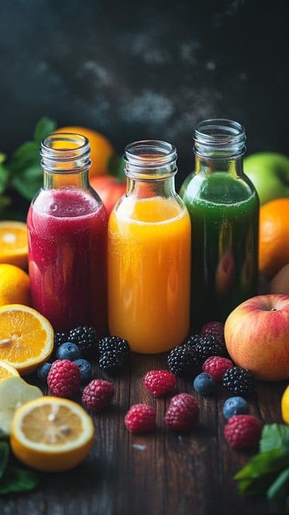 Natural fruit juices and healthy drinks